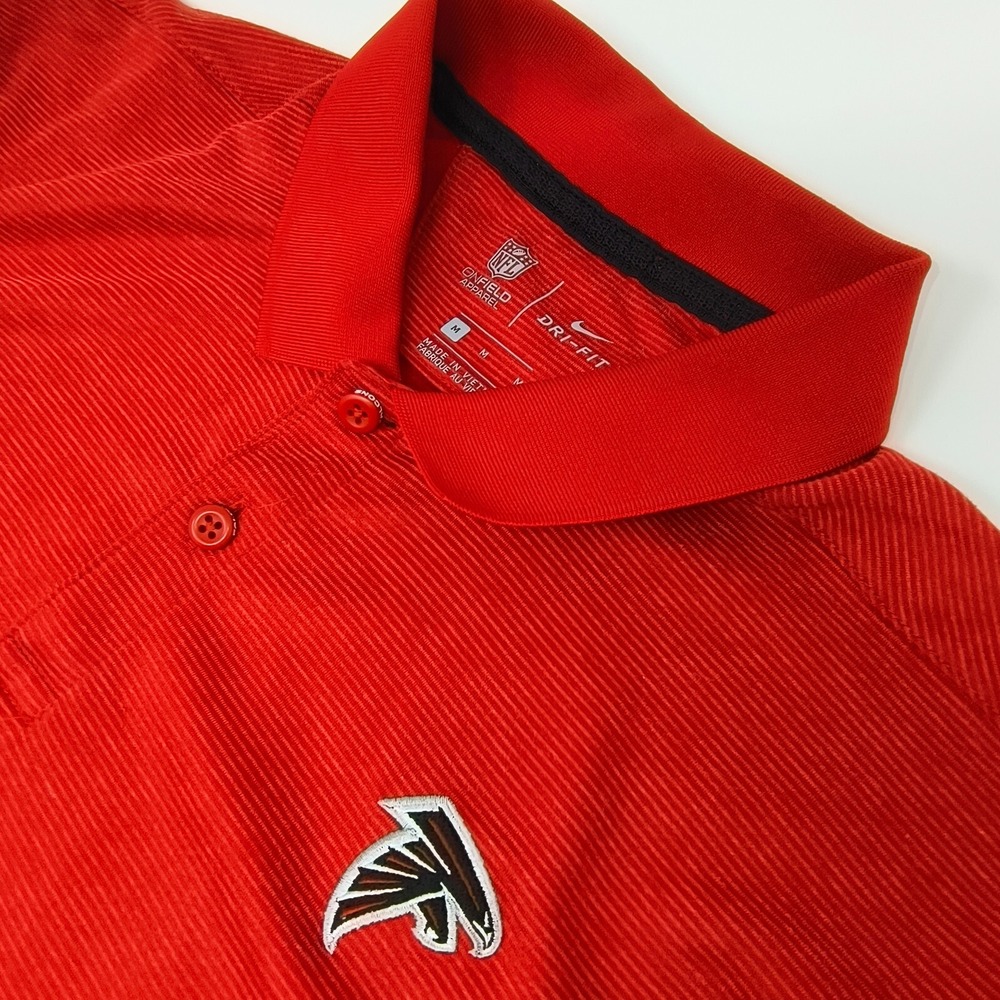 Nike Men's Atlanta Falcons NFL Sideline Early Season Polo Jersey Shirt Sz Medium